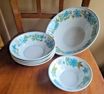 6 Mikasa Cera-stone Jonas Roberts "maggi" Blue Bowls Cereal Soup Sauce Serving. Fixed Price $59.96.