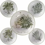 Fresh Herbs 5 Piece Pasta Bowls, Multicolor. Fixed Price $68.23.