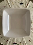 Delfin Metro Collection Heavy-duty White Melamine Square Bowl 3.25 Quart. Fixed Price $32.99.