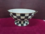 Mackenzie Childs Courtly Check Enamel Everything Bowl 13". Fixed Price $149.00.