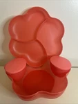 Tupperware Chip N Dip/salad Set Divided Party Tray Scalloped Dish Bowl 4624A. Fixed Price $17.00.