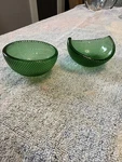 2 X Ikea Omsesidig Decorative Mini Serving Bowls, Green/glass Limited Edition. Fixed Price $17.00.