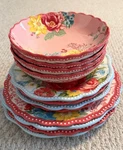 Pioneer Woman Fancy Flourish & Sweet Rose Salad Dinner Plates Bowls 12 Pc Set. Fixed Price $129.99.