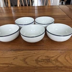 Vtg Dansk Bistro Christianhavn 5 Berry Bowls Blue Stripe Fruit Cereal Set Of. Fixed Price $100.00.