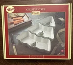 Spode Christmas Tree 3 Pc. Dip Set New Box Holiday Ceramic Serving. Fixed Price $45.00.