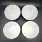 Set Of Vina Durasafe Radiance Bowls 5-3/4" Fruit Flowers Blue Trim. Fixed Price $26.00.