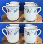 Set 8 Lenox Chinastone Poppies Blue Coffee/tea Cups/mugs Unused. Fixed Price $111.98.