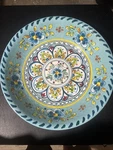 Le Cadeaux Melamine - Madrid Turquoise Large Serving Bowl 13. Fixed Price $29.99.