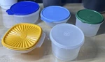 Tupperware Lot Of Bowls W/ Lids 263-21, 840-15, 2520A-1, 271-11, Tupperseal. Fixed Price $10.00.