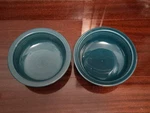 Pair (2) Homer Laughlin Fiesta 8 " Juniper Vegetable Bowls Rimmed Heavy. Fixed Price $52.00.
