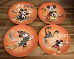 Pottery Barn Kids Disney Mickey & Minnie Mouse Halloween Plates Set Of 4 Mint. Fixed Price $49.99.