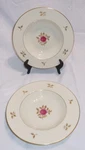 Lenox Rhodora Rimmed Soup Bowls Vintage P-471 Usa Gold 8-3/8" Dia (set Of 2). Fixed Price $39.00.