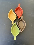 4 Chantal Leaf Shape 8 Oz Baking Dishes Dip Bowls Microwave & Oven 93-LO12. Fixed Price $44.00.