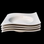Maxwell & Williams White Basics Motion Rimmed Soup Bowls Set Of 4. Fixed Price $39.99.