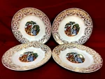 Stetson George & Martha Washington Set Of 4 Soup Bowls 8" Vintage 22 Kt Gold. Fixed Price $37.95.