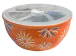 Yokohama Studio Hand Painted Floral Flower Power 7 1/4" Ceramic Bowl Vented Lid. Fixed Price $32.39.