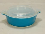 Vintage Pyrex 471 Casserole Dish (1 Pt.) With Lid (470-C) Horizon Blue Color. Fixed Price $24.77.
