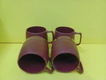 Dinex Cups Mugs Set Of 4 Cranberry Classic Stackable Camping 8OZ No 1197 New. Fixed Price $17.99.