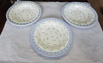Set Of Williams Sonoma Tournesol 9 3/8" Pasta Soup Italy Blue Rim Bowls. Fixed Price $55.24.