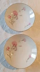 Vintage Royal Court Pink Carnation 7" Soup Salad Bowls Set Of 2, Gold Edge Japan. Fixed Price $14.00.