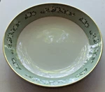 Amcrest Roxanne Vegetable Fruit Serving Bowl Green Floral Fine China 3361-7. Fixed Price $15.99.