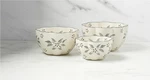 Temp-tations Set Of 3 Nesting Bowls, 1.5, 1.0, & 0.5 Qt H227255 Old World Gray. Fixed Price $32.00.