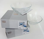 New Set Of 2 Kosta Boda Bruk Small Salad Cereal Dessert Bowls Clear. Fixed Price $29.99.