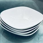 4 Ikea 365+ Susan Pryke Bowls 21986 Square Soup Pasta Cereal Porcelain 8". Fixed Price $32.99.