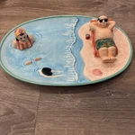 Vintage 1998 Lotus Chip & Take Dip Ceramic Dish Plate Swim Shark Beach Rare. Fixed Price $149.99.