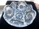 American Brilliant Period Style Cut Glass Rectangle Serving Bowl 8". Fixed Price $34.99.