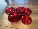 Godinger Silver Art Company Ruby Red Enamel On Metal Cluster Serving Bowls. W1. Fixed Price $33.74.