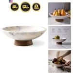 Marble Decorative Bowl Fruit Centerpiece Kitchen Modern 11''. Fixed Price $120.00.