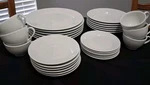 Apilco Set (6) Plate Bowl Cup Saucer Bread Tres Grande Porcelain 30 Piece. Fixed Price $400.00.