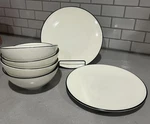Crate & Barrel Kita Cereal Bowl Salad Plate Choice Kathleen Wills Japan Crackle. Fixed Price $30.00.