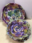 Nicole Miller Melamine 8 Salad Bowls And Large (537). Fixed Price $100.00.