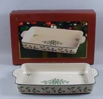 Lenox Holiday Porcelain 15" Rectangular Baker With Embosses Handles Mib!!!. Fixed Price $95.98.