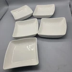 Villeroy & Boch Set (5) New Wave Caffe Square Dip Bowls White Porcelain Germany. Fixed Price $34.98.