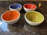 Pottery Barn Ceramic Designer Scoop Ice Cream Sherbet Gelato Bowls 4 Colors 6. Fixed Price $37.99.
