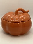 Matceramica Orange Pumpkin Bowl With Lid Decorative Collectible Euc. Fixed Price $21.99.