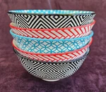 Dover And York Geometric Floral Cereal Rice Soup Salad Bowls Set Of 5. Fixed Price $24.95.