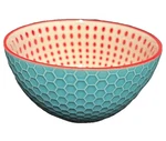 Pfaltzgraff Honeycomb Textured Cereal Soup Bowl Turquoise Interior. Fixed Price $16.95.