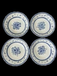 Rare Vintage Arabia Of Finland Finn Flower Blue Cereal Or Soup Bowls. Set 4. Fixed Price $75.00.