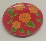 Temp-tations Poppy Passion 8 Plate Red Floral Scalloped Replacement. Fixed Price $10.99.