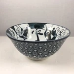 Set Of 2 Japanese Rice Soup Noodle Bowls 6"D Porcelain Black Ninja Made. Fixed Price $21.95.