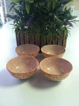 New Set Of 4 Patina Vie Poppy Tidbit Bowls Orange White Porcelain. Fixed Price $34.00.