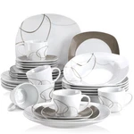 30PCS Porcelain Ceramic Kitchen Dinner Set Incl. Dessert Plates/soup. Fixed Price $149.62.