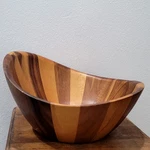 Nambe Gourmet Harmony Acacia Wood Salad Bowl. Fixed Price $37.49.