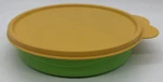Tupperware Munchkids Divided Bowl Green Base 2552A-3 And Yellow Lid 2541D-4 6". Fixed Price $8.00.