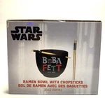 Star Wars Boba Fett Ramen Bowl With Chopsticks Set 20 Oz Black Disney Ceramic. Fixed Price $24.99.