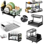 Stainless Steel 2-TIER Over Sink Dish Drying Rack -space-saving Kitchen Shelf. Fixed Price $34.81.